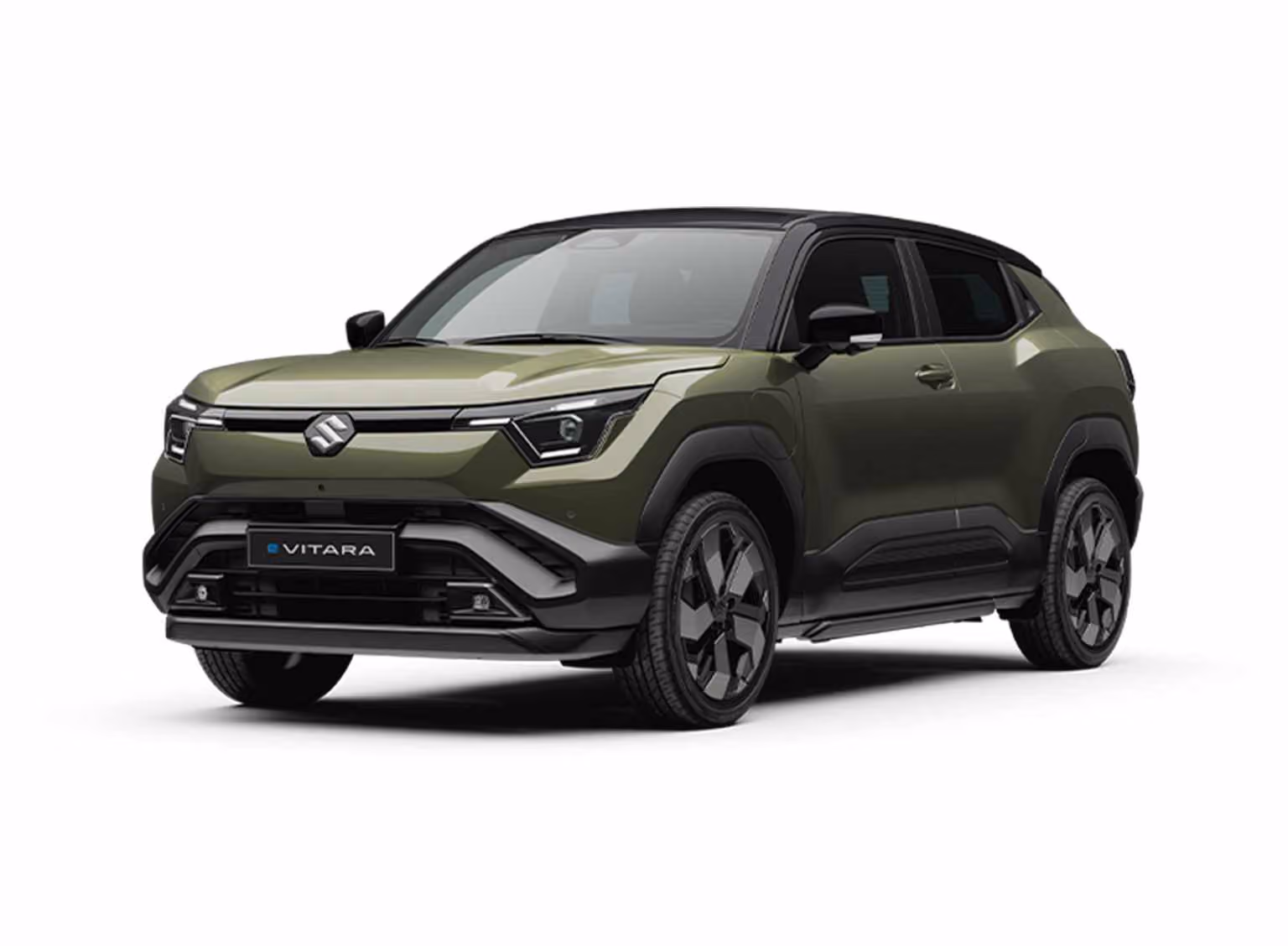 Dunkelgrüner Suzuki e Vitara